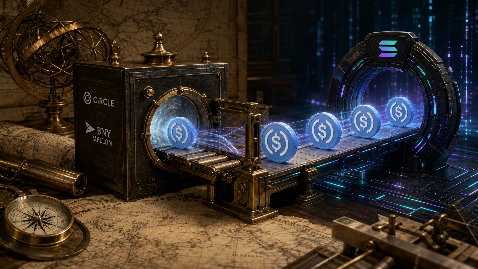 Circle Burns $250M USDC on Ethereum, Issues $910M on Solana as BNY Mellon Opens Institutional Mint Access