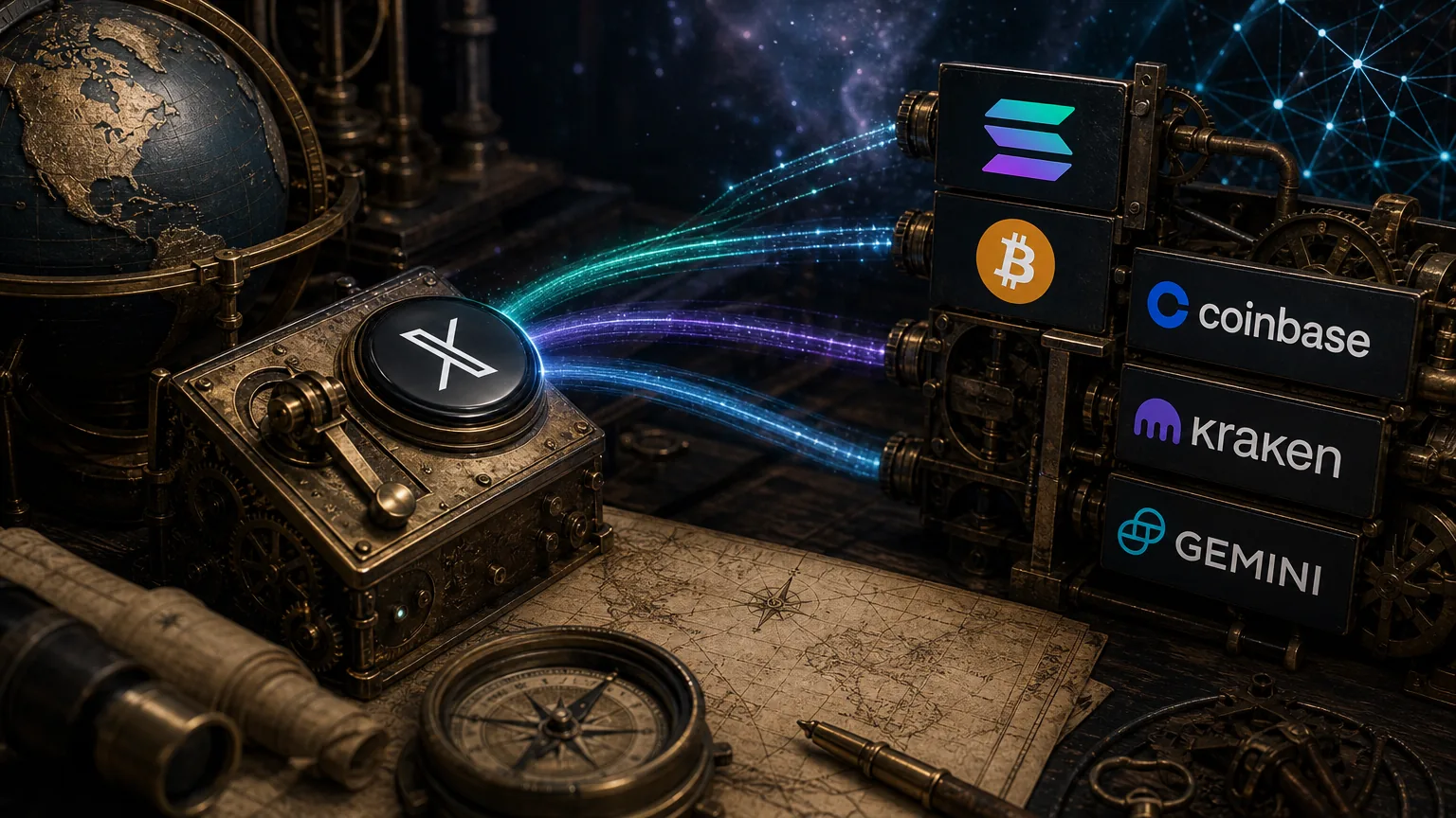 X Cashtag Trade Button Goes Live in US, Routing $SOL and Stocks to Coinbase, Kraken, and Gemini